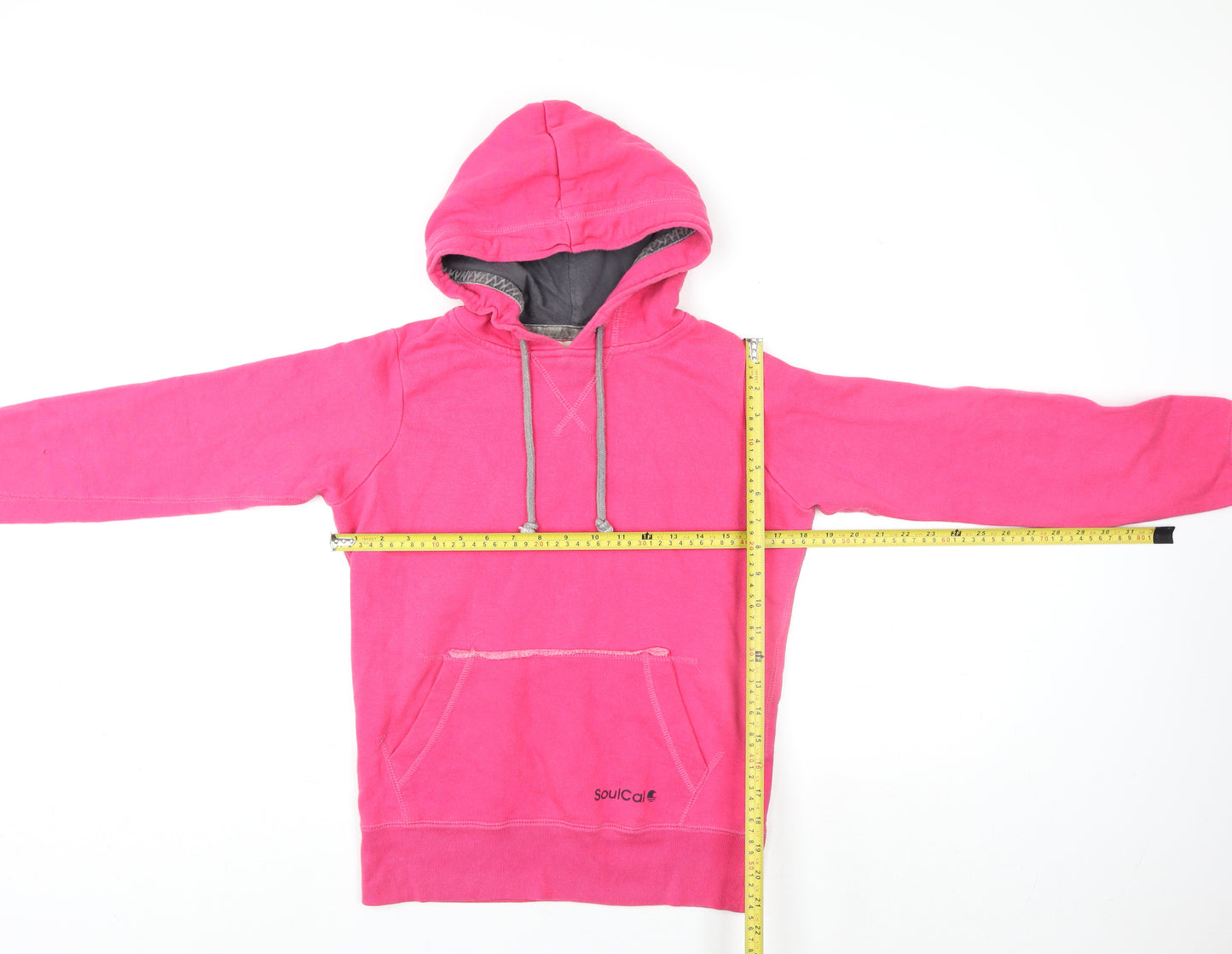 SoulCal Womens Pink Pullover Hoodie Size 8 Cotton Blend Casual