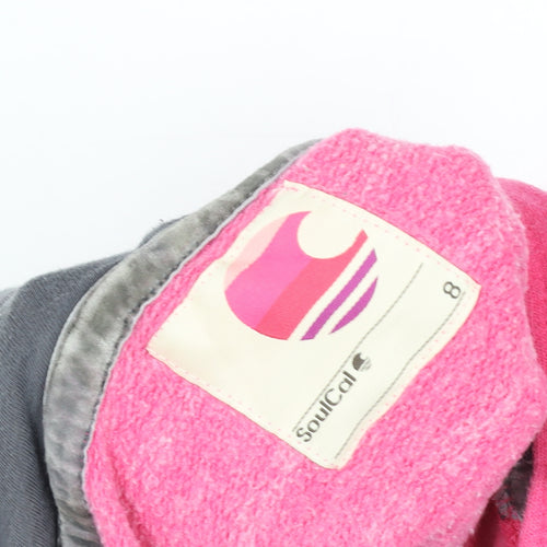 SoulCal Womens Pink Pullover Hoodie Size 8 Cotton Blend Casual