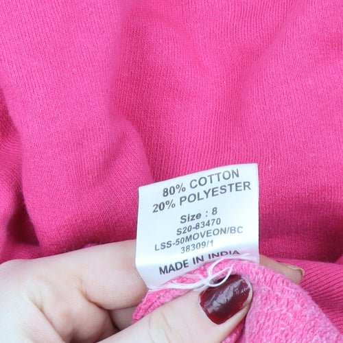 SoulCal Womens Pink Pullover Hoodie Size 8 Cotton Blend Casual