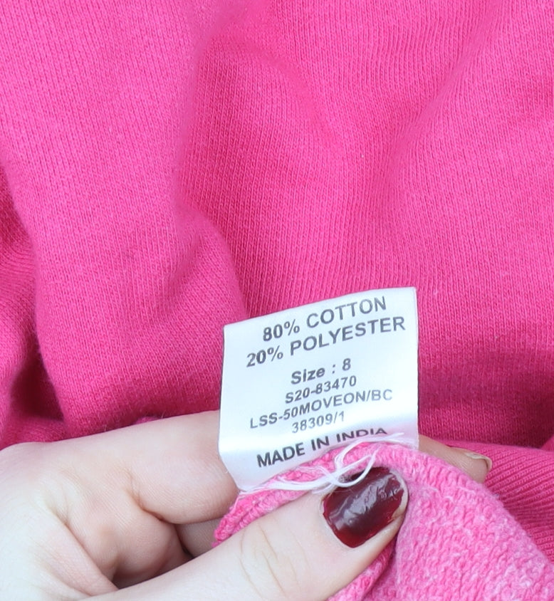 SoulCal Womens Pink Pullover Hoodie Size 8 Cotton Blend Casual