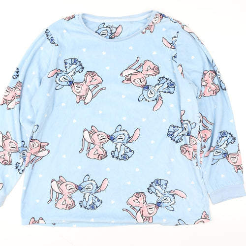 Disney Women’s Blue Stitch Long Sleeve Nightshirt Size 12