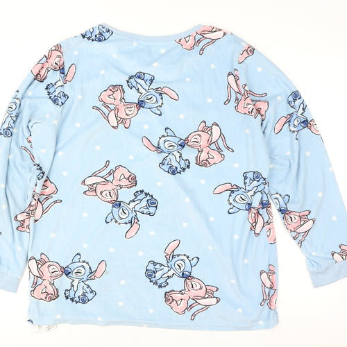 Disney Women’s Blue Stitch Long Sleeve Nightshirt Size 12