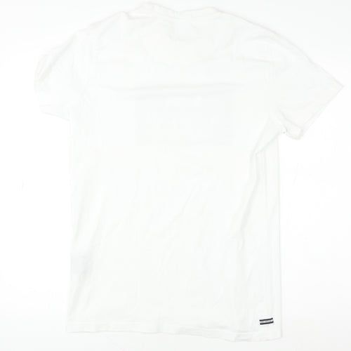 Weekend Offender Men's White Cotton Graphic Logo T-Shirt M