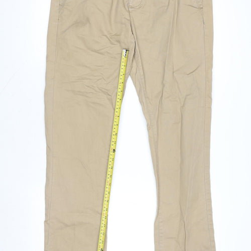 Topman Men's Beige Slim Fit Chino Trousers W34 L32