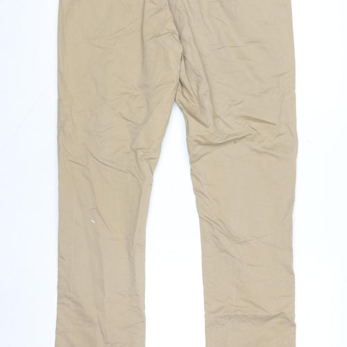 Topman Men's Beige Slim Fit Chino Trousers W34 L32