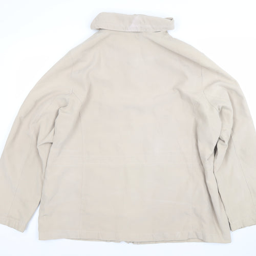 BHS Women Beige Hooded Anorak Jacket Size 20 Cotton Blend