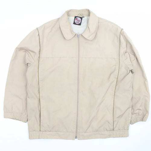 Fortress Men's Beige L Basic Zip-Up Work Jacket 44in