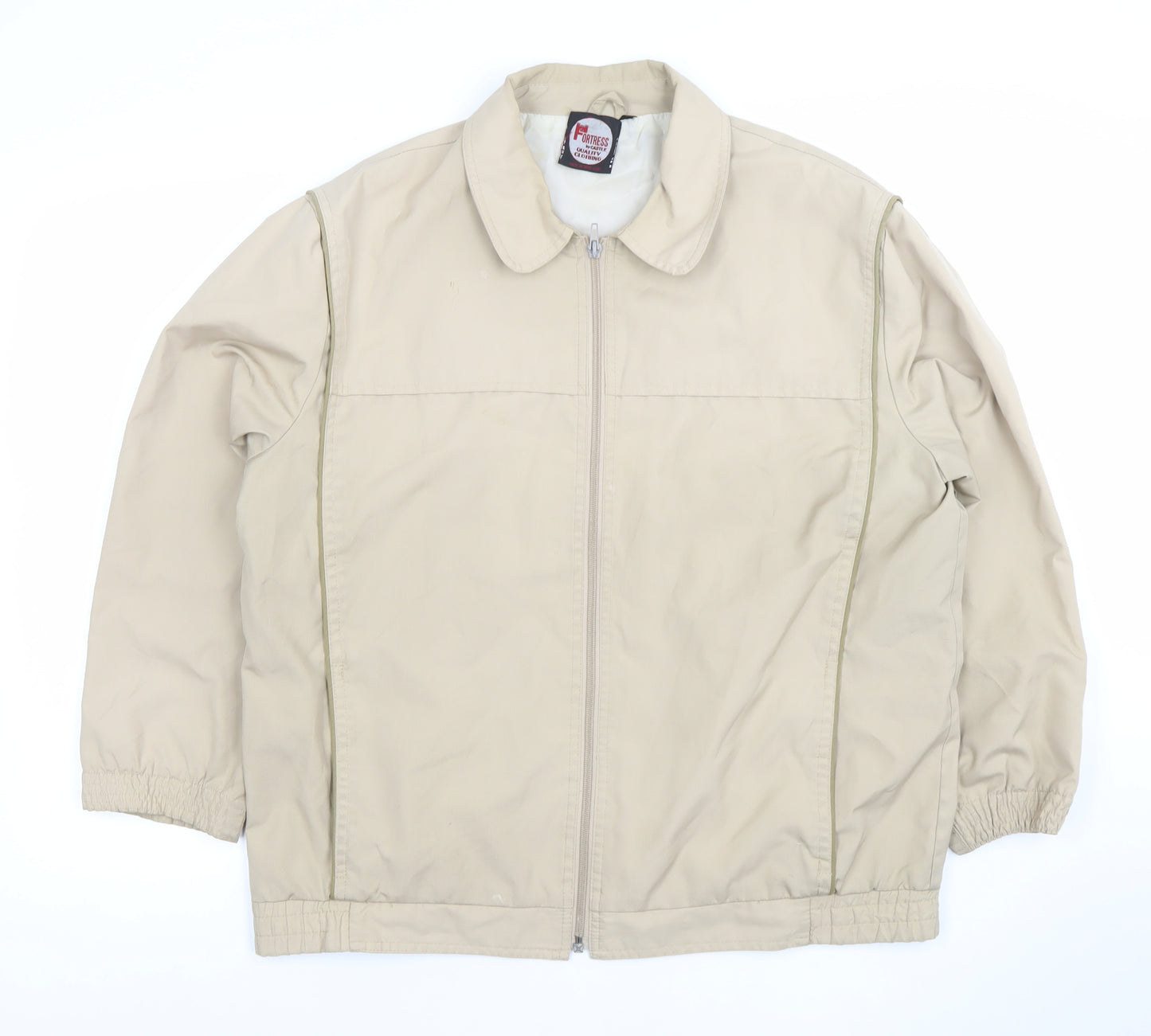Fortress Men's Beige L Basic Zip-Up Work Jacket 44in