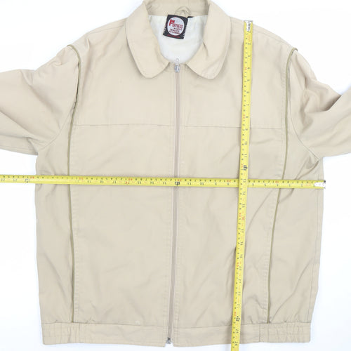 Fortress Men's Beige L Basic Zip-Up Work Jacket 44in