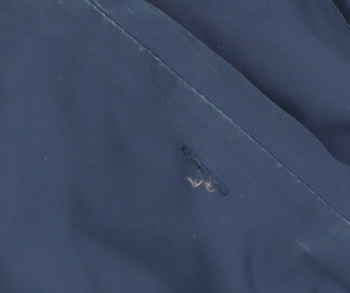 Lands' End Girls Blue Hooded Parka Coat 12-13 Years Lined Winter Jacket