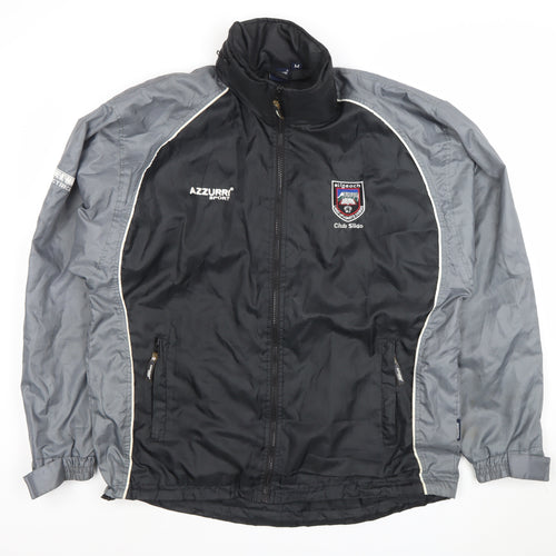 Azzurri Sport Men’s Black Mid-Length Lightweight Zip Jacket M