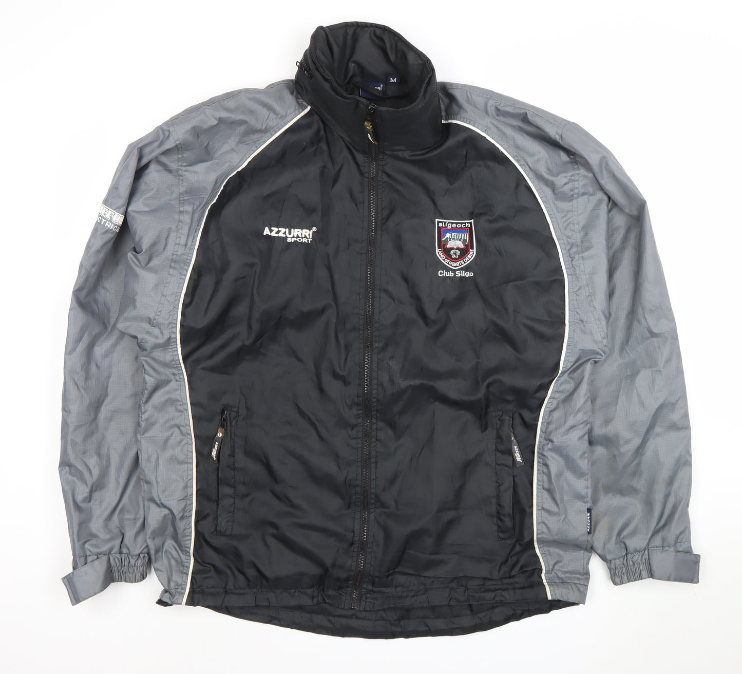 Azzurri Sport Men’s Black Mid-Length Lightweight Zip Jacket M