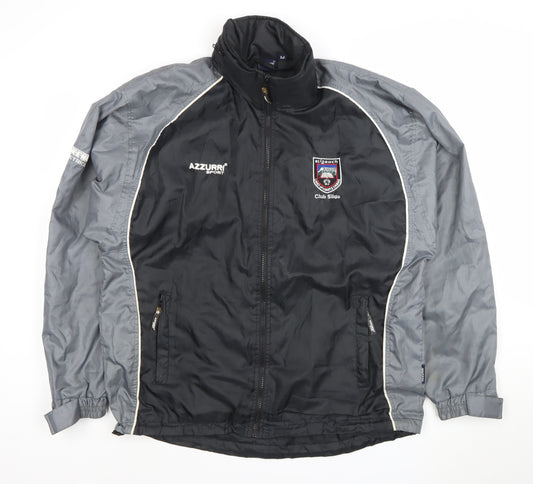 Azzurri Sport Men’s Black Mid-Length Lightweight Zip Jacket M