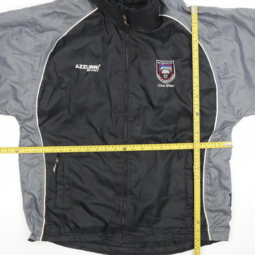 Azzurri Sport Men’s Black Mid-Length Lightweight Zip Jacket M