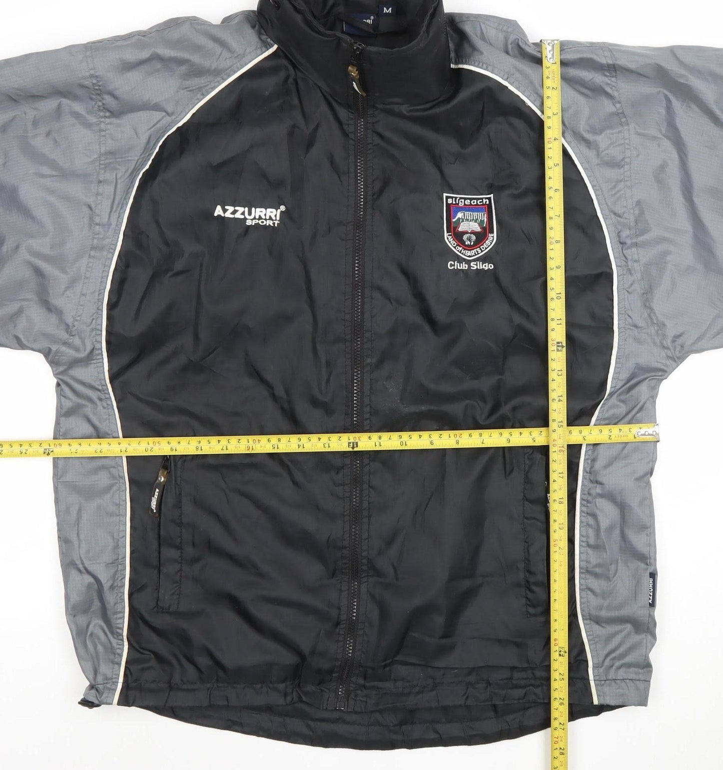 Azzurri Sport Men’s Black Mid-Length Lightweight Zip Jacket M