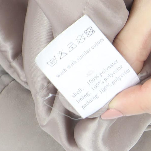 Valerie Hayes Women Beige Hooded Parka Jacket Size 14