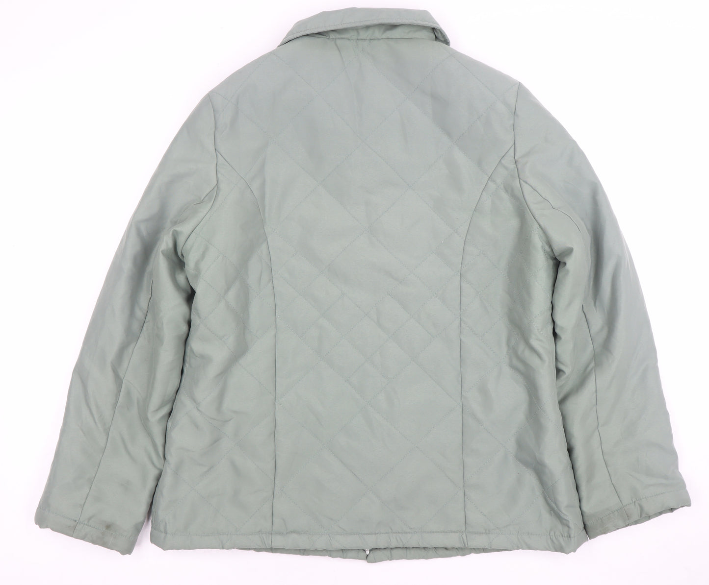 Damart Women Green Quilted Mid-Length Jacket Size 12
