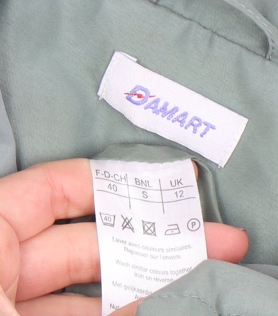 Damart Women Green Quilted Mid-Length Jacket Size 12