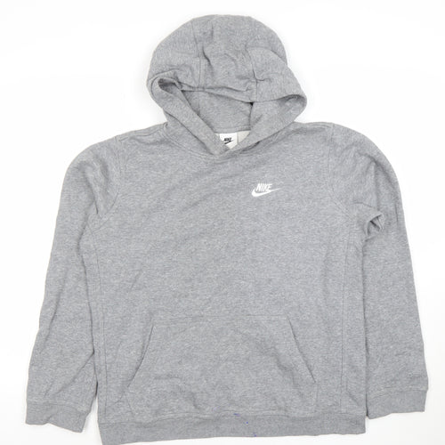 Nike Boys Grey XL Pullover Hoodie Cotton Blend Classic Fit