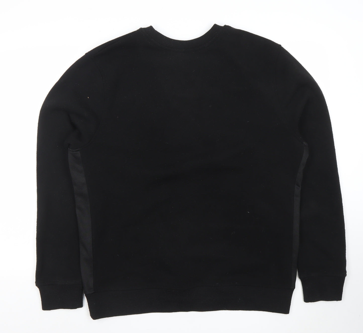 Everlast Men’s Black Crew Neck Sweatshirt L Pullover Fleece Logo