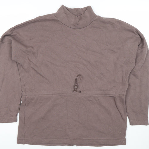 Marks and Spencer Women Brown Size 10 Cotton Blend Pullover Sweatshirt