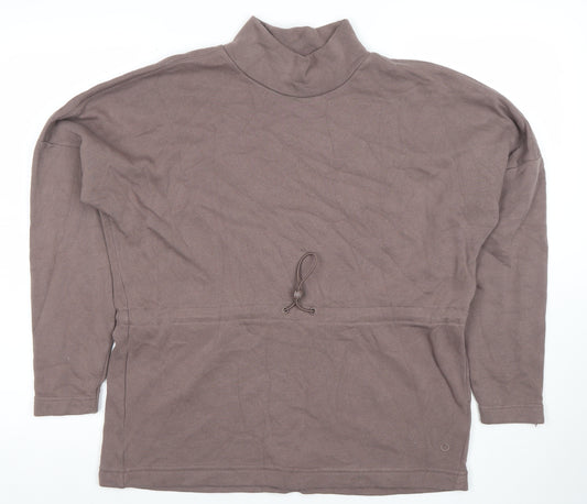 Marks and Spencer Women Brown Size 10 Cotton Blend Pullover Sweatshirt