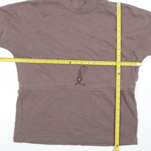 Marks and Spencer Women Brown Size 10 Cotton Blend Pullover Sweatshirt
