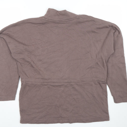 Marks and Spencer Women Brown Size 10 Cotton Blend Pullover Sweatshirt