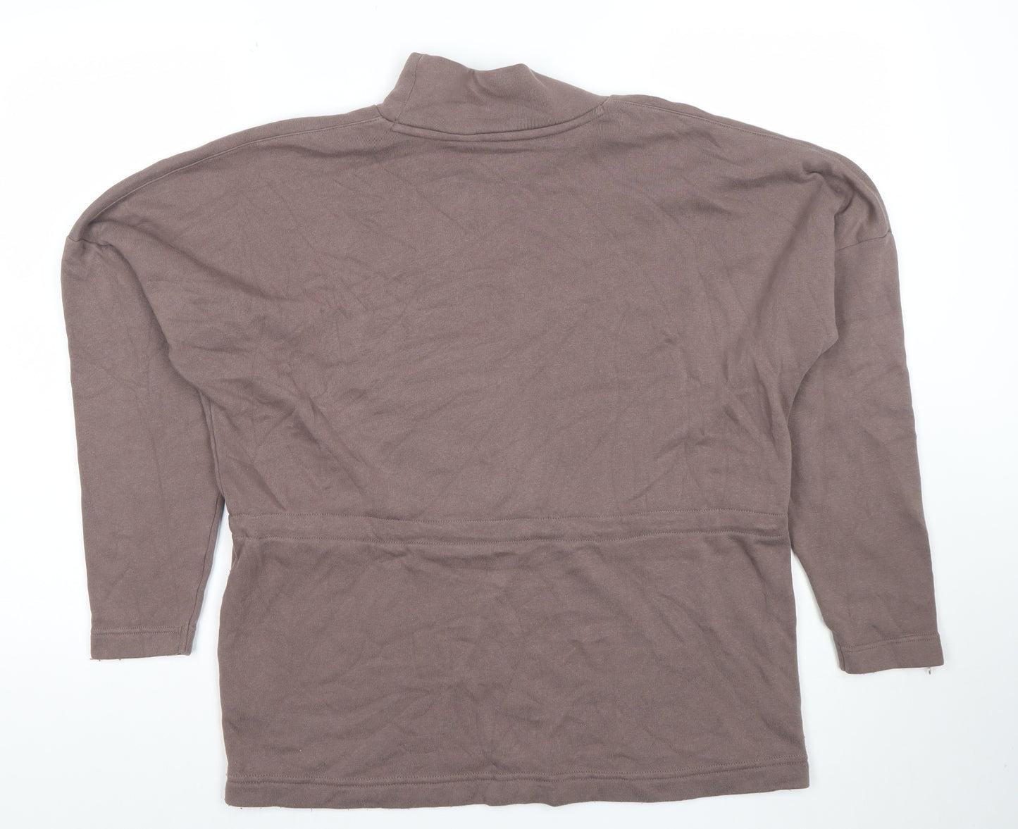 Marks and Spencer Women Brown Size 10 Cotton Blend Pullover Sweatshirt
