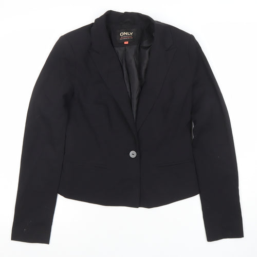 ONLY Essentials Women's Black Single-Breasted Blazer Size 8