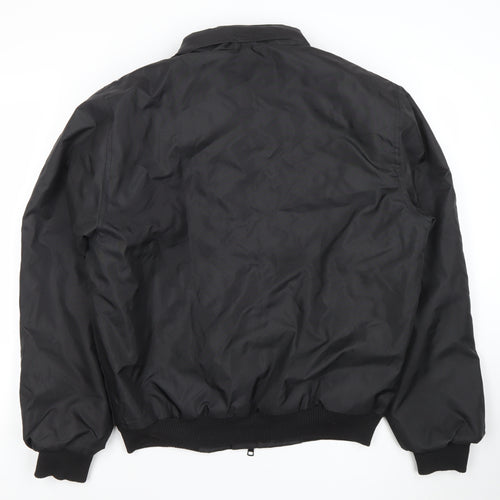 Workwear Mens Black M Bomber Jacket Zip Waterproof Polyester