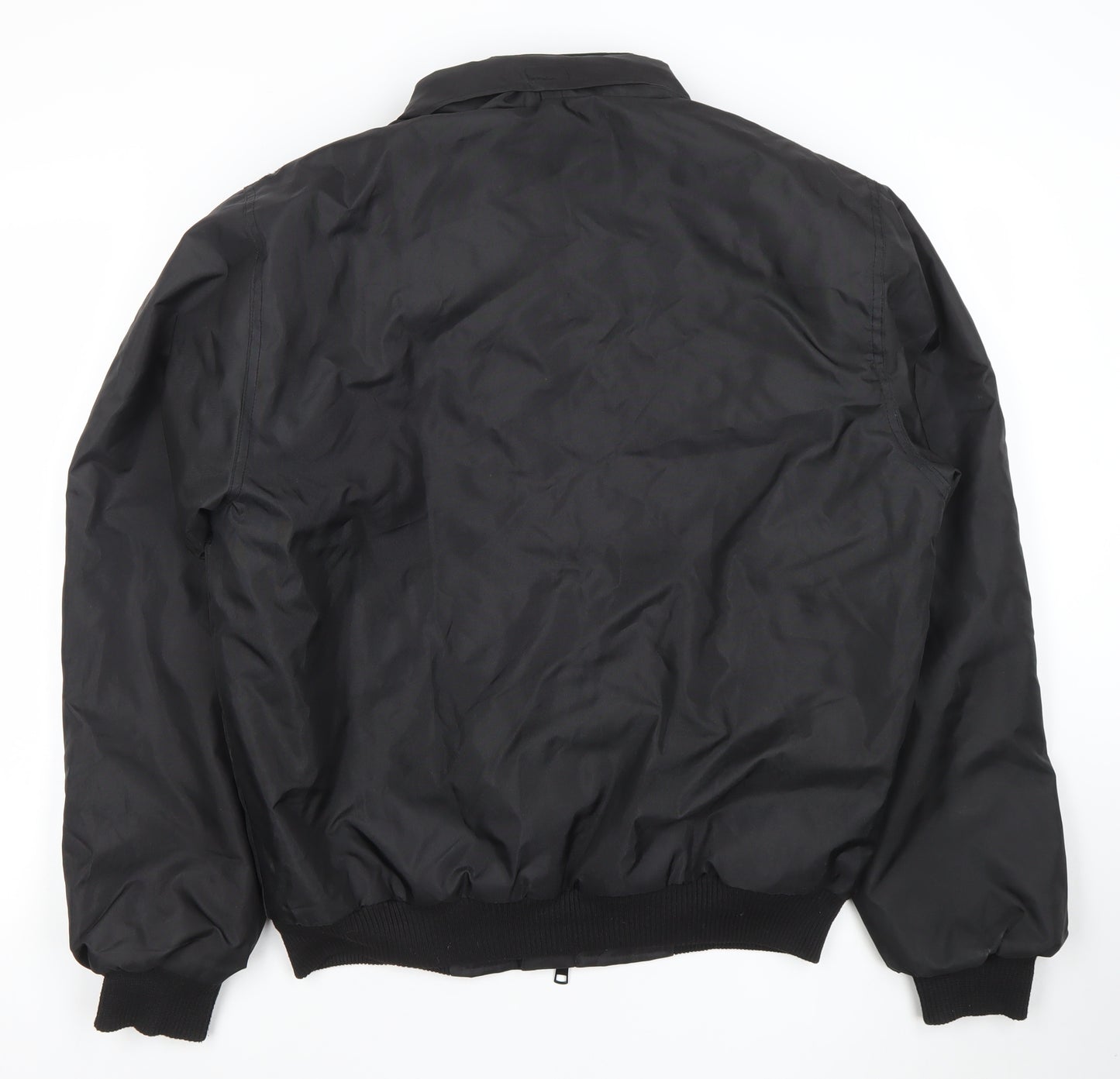 Workwear Mens Black M Bomber Jacket Zip Waterproof Polyester
