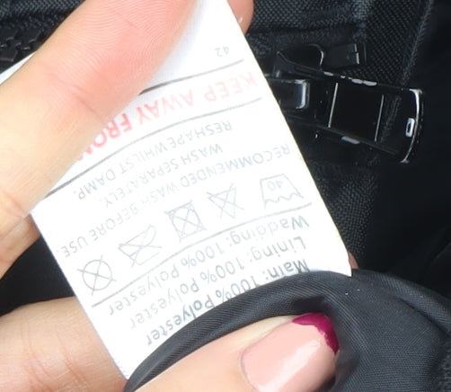 Workwear Mens Black M Bomber Jacket Zip Waterproof Polyester