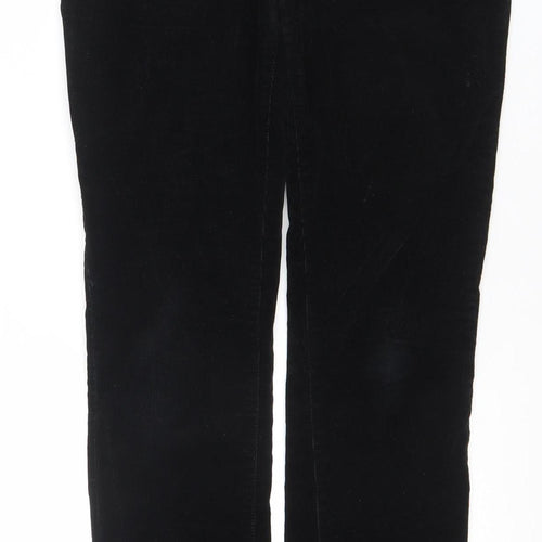 Hush Womens Black Velvet Stretch Slim Trousers Size 12