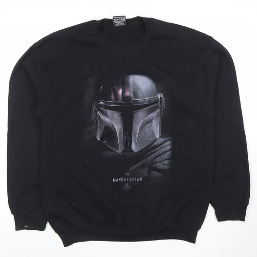 Absolute Cult Men's Black The Mandalorian Pullover Sweatshirt M