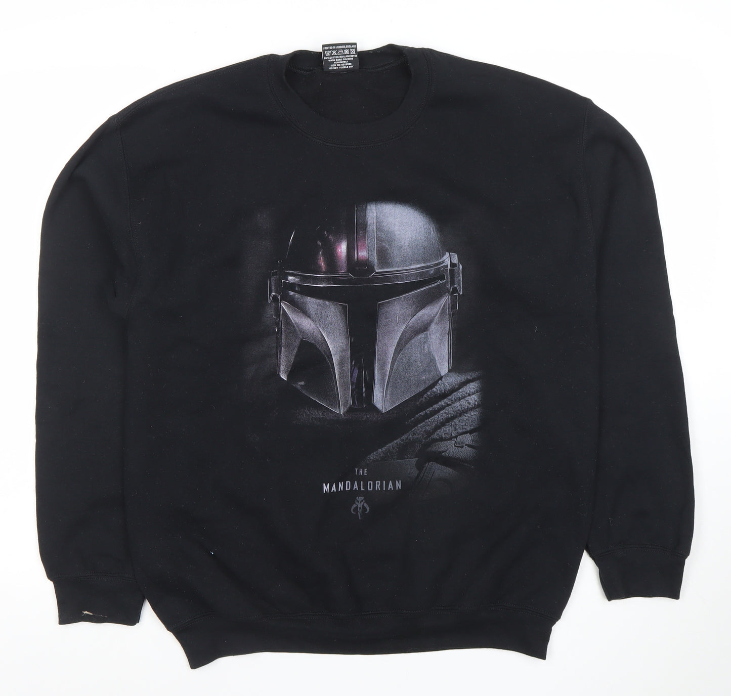 Absolute Cult Men's Black The Mandalorian Pullover Sweatshirt M