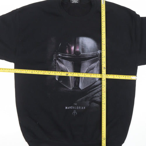 Absolute Cult Men's Black The Mandalorian Pullover Sweatshirt M