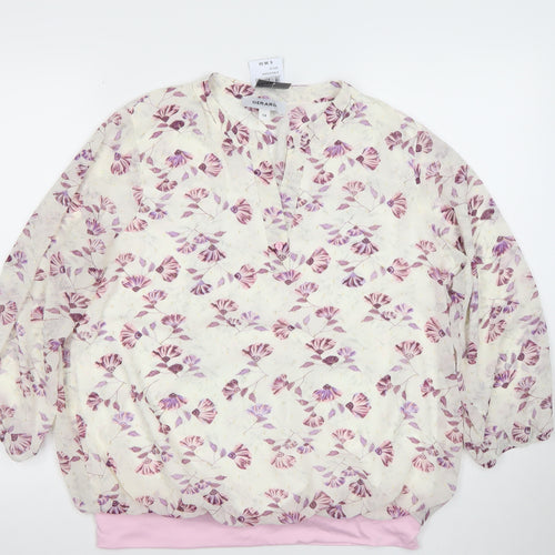 Gerard Womens Multicoloured Floral Tunic Blouse Size 14