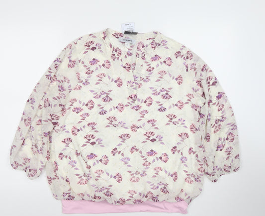 Gerard Womens Multicoloured Floral Tunic Blouse Size 14