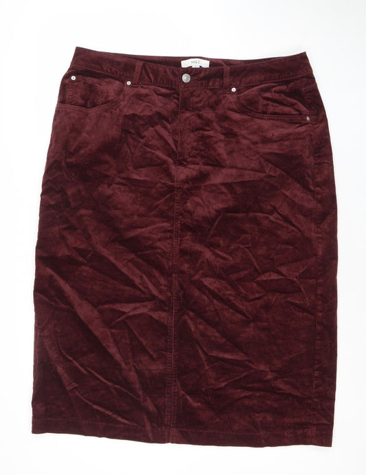 Marks and Spencer Women’s Brown Corduroy Knee Length Skirt Size 18