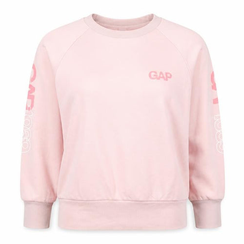 GAP Women Pink Logo Crew Neck Long Sleeve Sweatshirt Size M