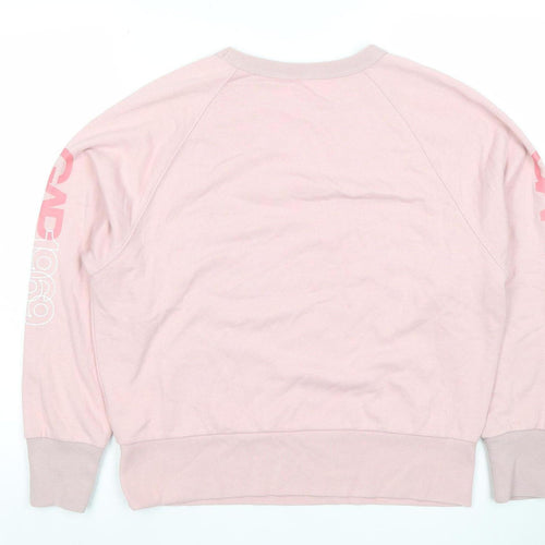 GAP Women Pink Logo Crew Neck Long Sleeve Sweatshirt Size M