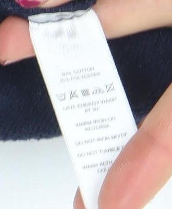 Marvel Men’s Blue Pullover Hoodie Size M Graphic Superhero Sweatshirt