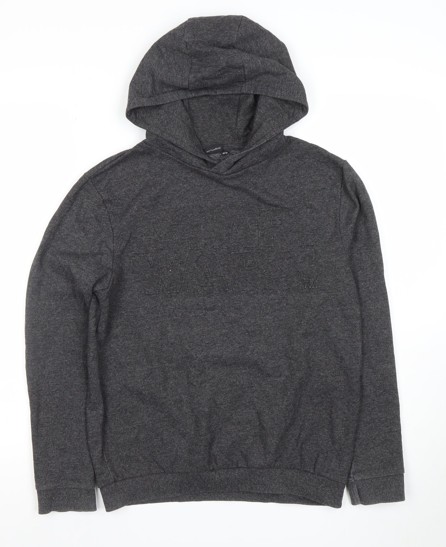 Star Wars Boys Dark Grey Pullover Hoodie Age 12-13 Years Cotton Blend