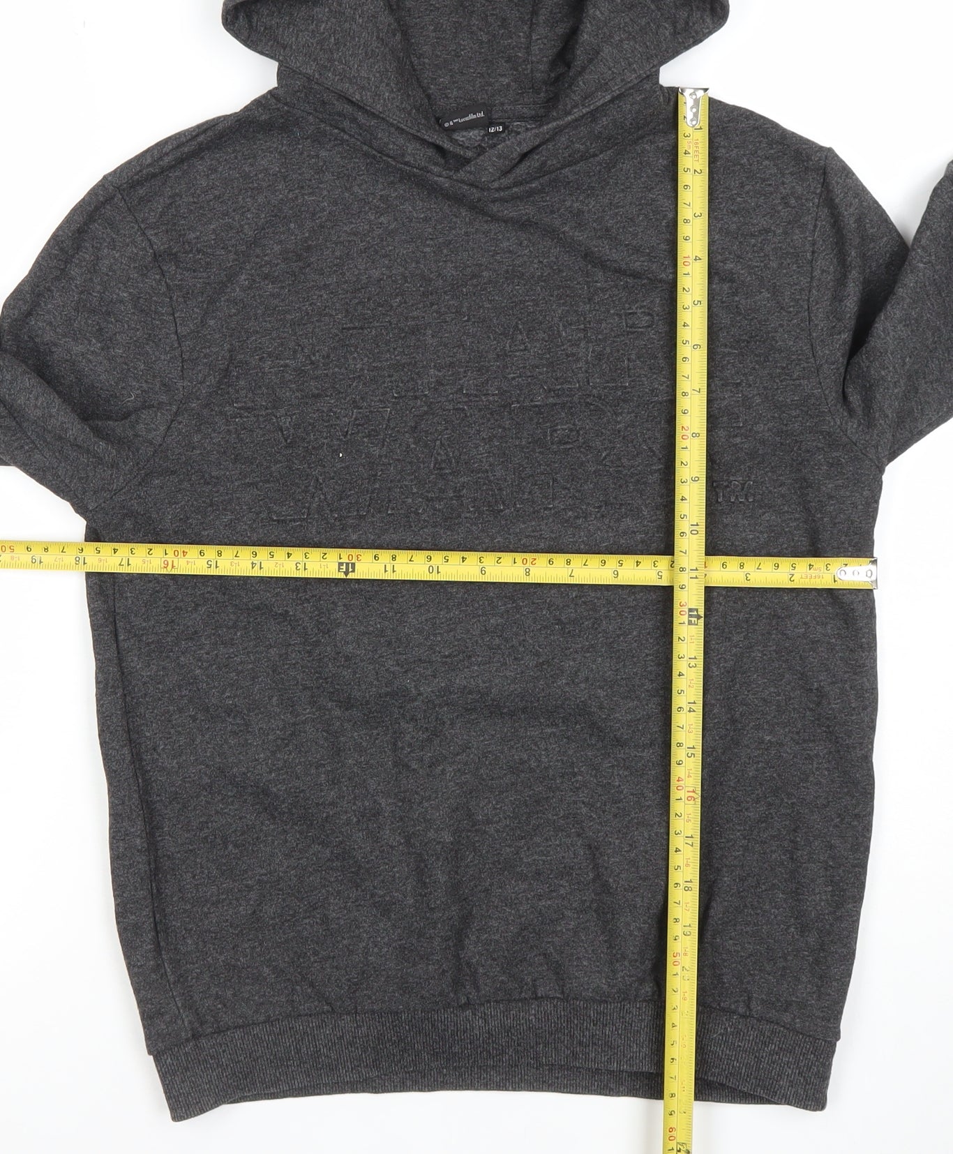 Star Wars Boys Dark Grey Pullover Hoodie Age 12-13 Years Cotton Blend