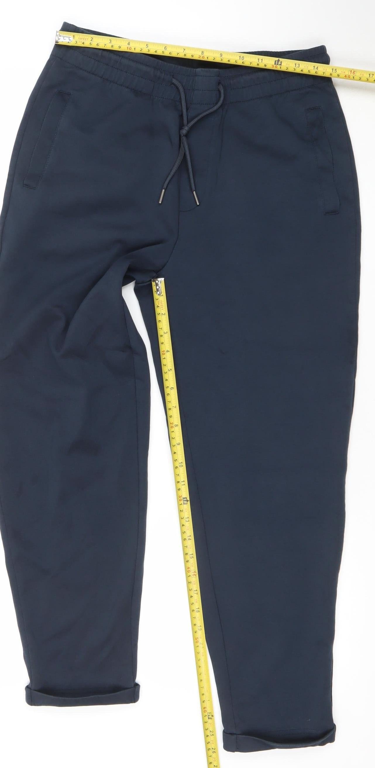 Dunnes Women’s Blue Jogger Trousers Size M Cotton Blend