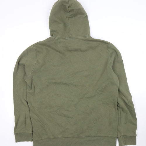 Superdry Men's Green XL Pullover Hoodie Logo Fleece Sweatshirt