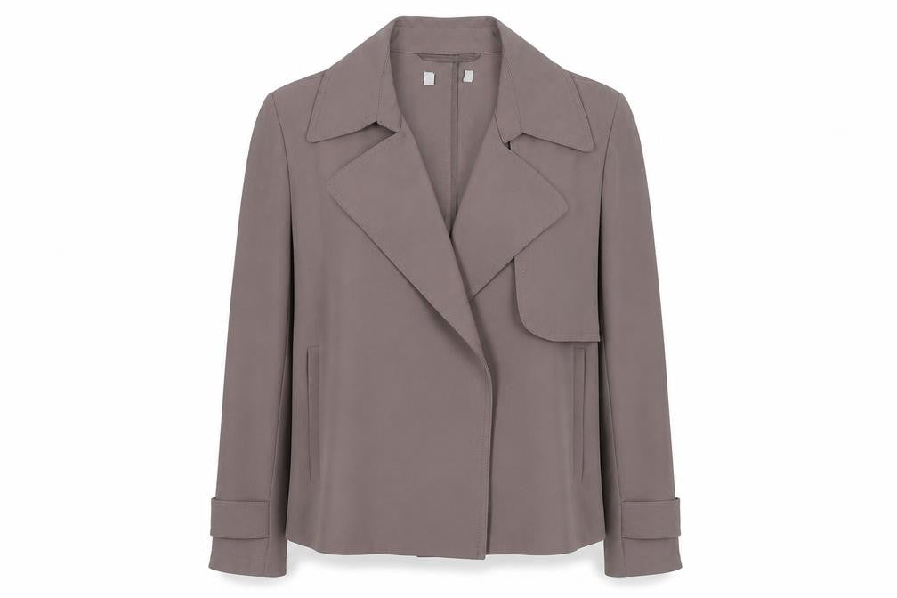Front view of Jasper Conran Women's Brown Short Lined Blazer, size 12