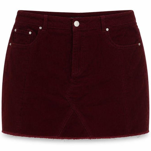 Miss Selfridge Women Red Corduroy Short Skirt UK 14
