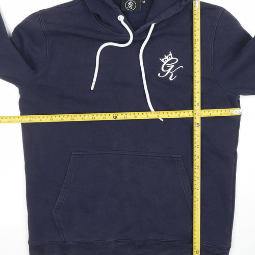 Gym King Men's Blue Pullover Hoodie Size M Fleece Logo Sweatshirt